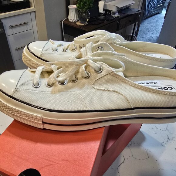 Converse Chuck 70 Mule Beige White Men Unisex Slip On Mule Shoes 172592C SZ 10.5 - Picture 1 of 13